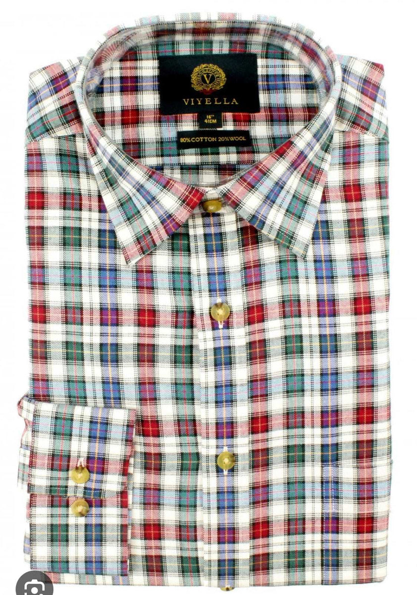 Viyella Shirt HERITAGE CHECK WOOL BLEND SHIRT - MULTI Style