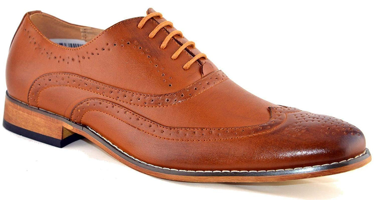 Goor Mens Brogue Shoes Tan Mayors Sports and Menswear