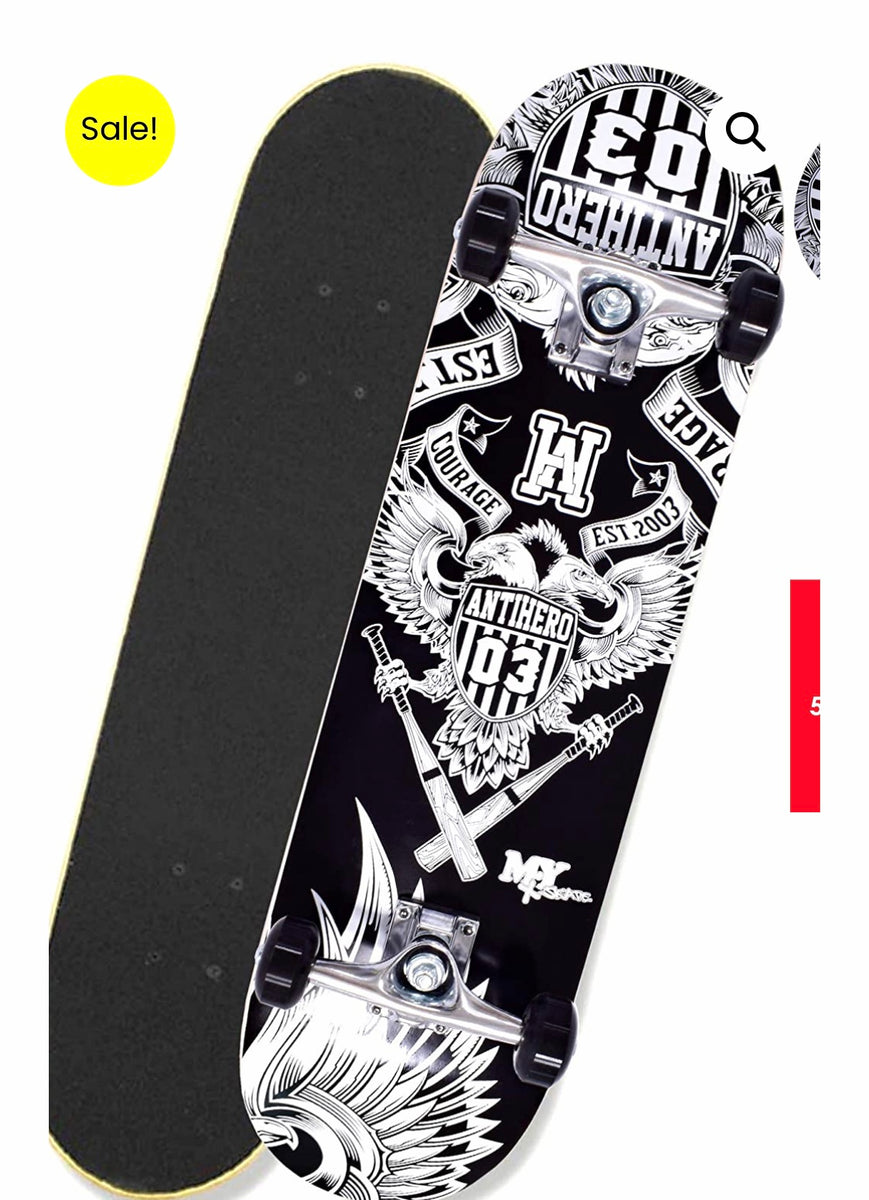 M.Y X-Skate Complete Skateboard 31" Double Kick Beginner