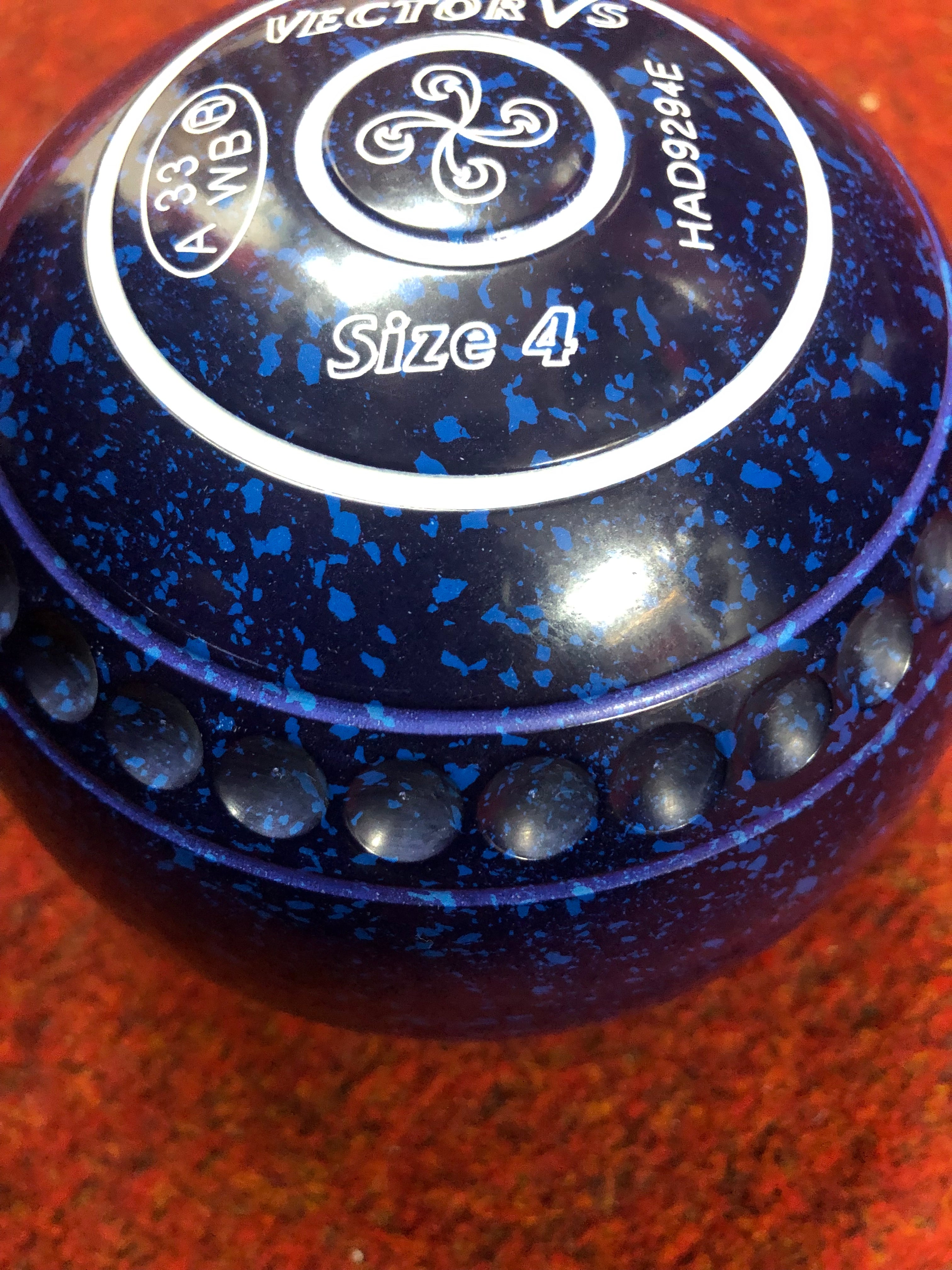 Taylor Lawn Bowls Vector VS Pro Grip in Dark Blue/Blue Speckled