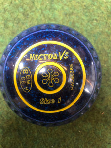 Taylor Lawn Bowls Vector VS Pro Grip in Dark Blue/Blue Speckled