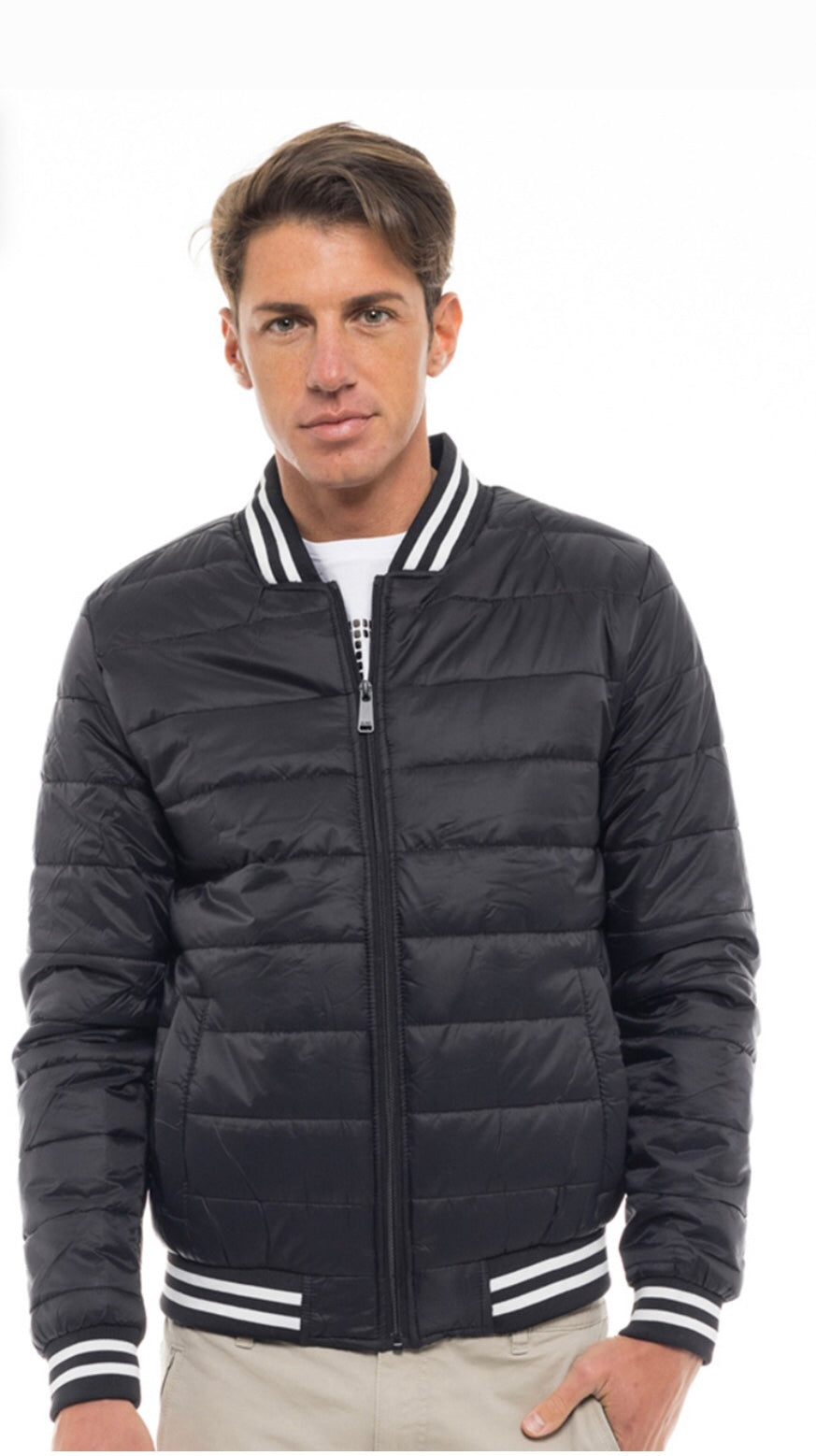 Varsity zipper padded baseball Jacket