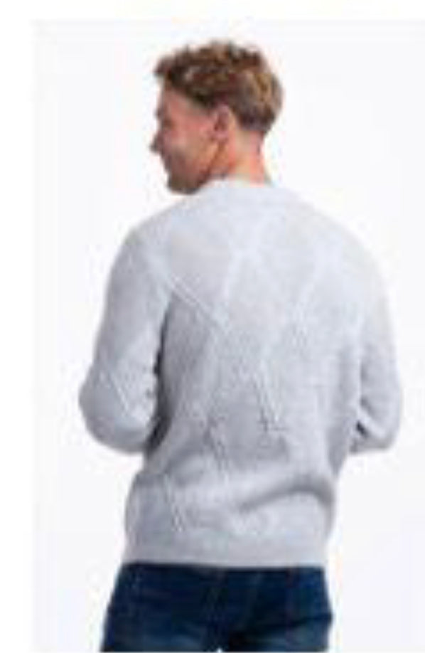 JJ WILLIS Cuthbert Crew neck cable knit