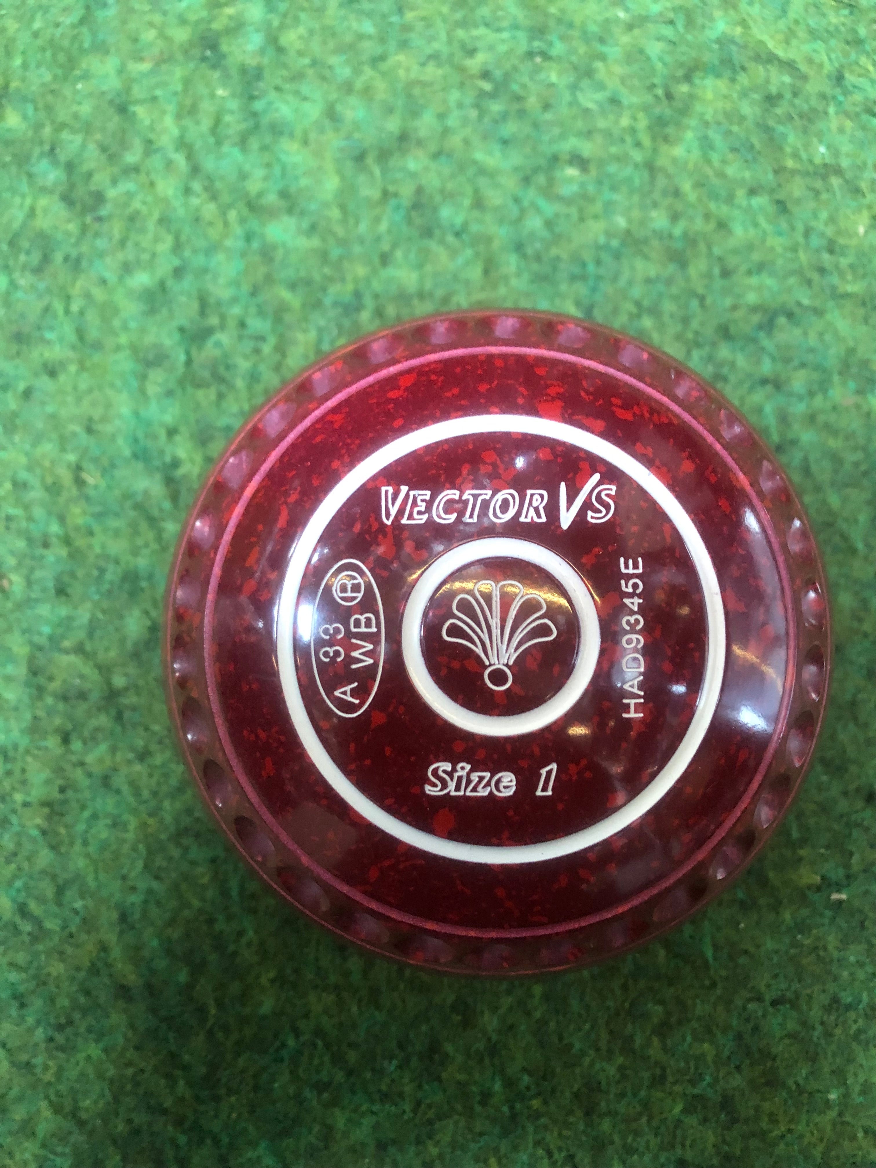 Taylor Lawn Bowls Vector VS Pro Grip in Maroon/Red Speckled