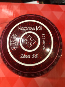 Taylor Lawn Bowls Vector VS Pro Grip in Maroon/Red Speckled