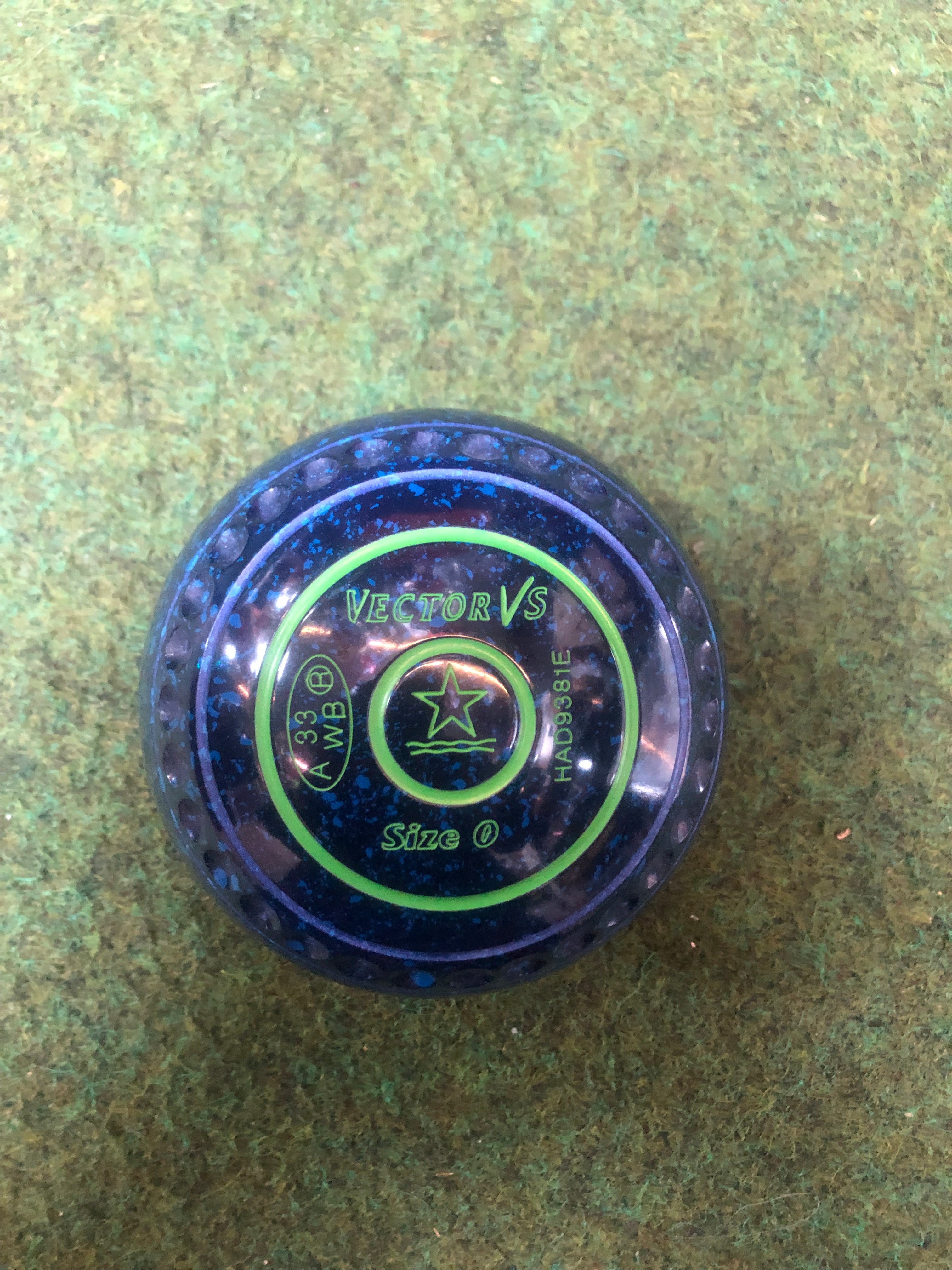 Taylor Lawn Bowls Vector VS Pro Grip in Dark Blue/Blue Speckled