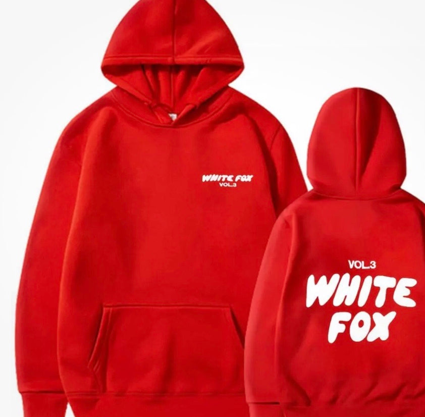 White Fox womens & girls hoodie loose fitting hoodie, thick wool, letter print COPY