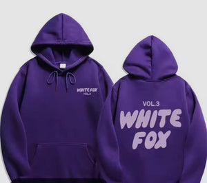 White Fox womens & girls hoodie loose fitting hoodie, thick wool, letter print COPY