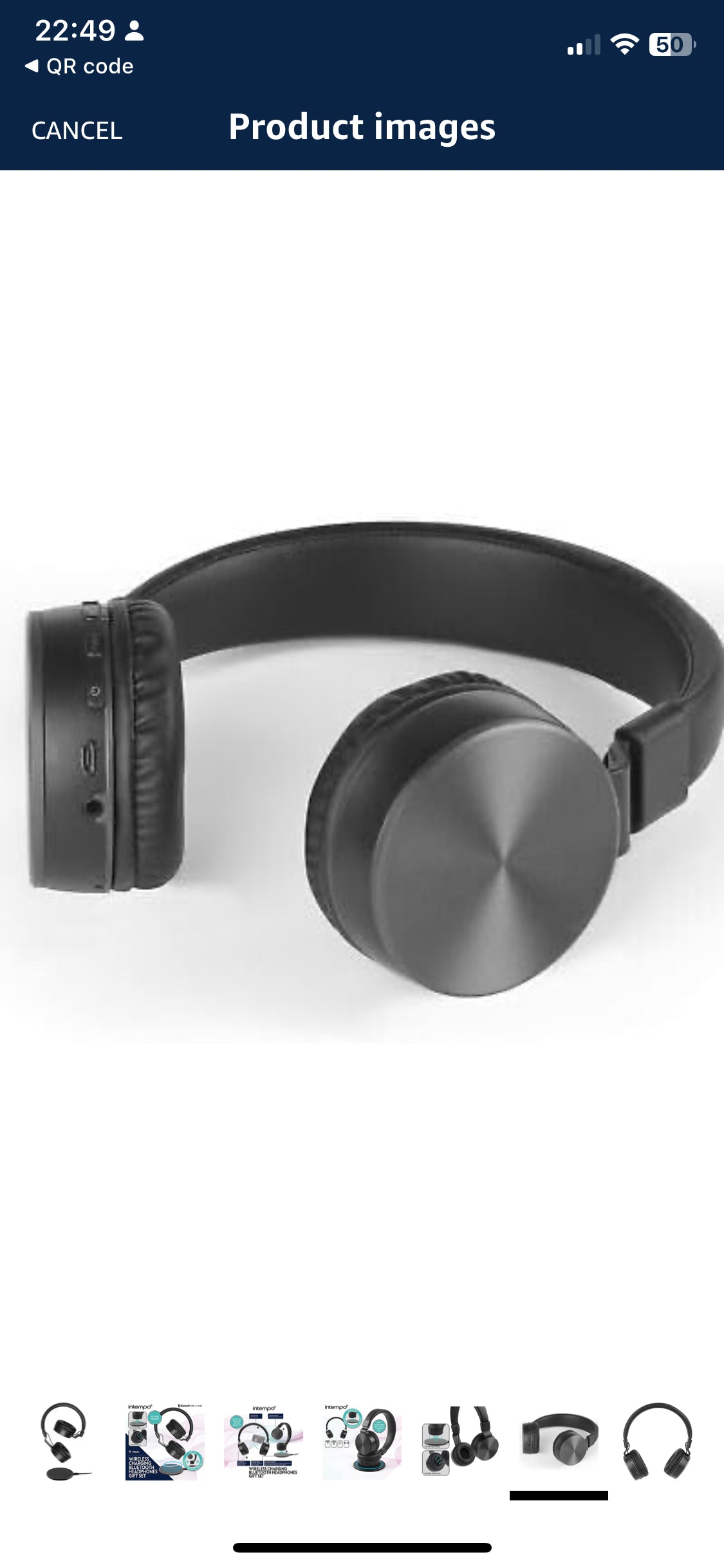 INTEMPO EE7067BLKPADSTKEU7 Wireless Bluetooth Headphones - Includes Charging Base, Foldable Headset, Cushioned Over Ear Design, Adjustable Headband, Up To 8 Hours Playtime, For Office, Travel, Home