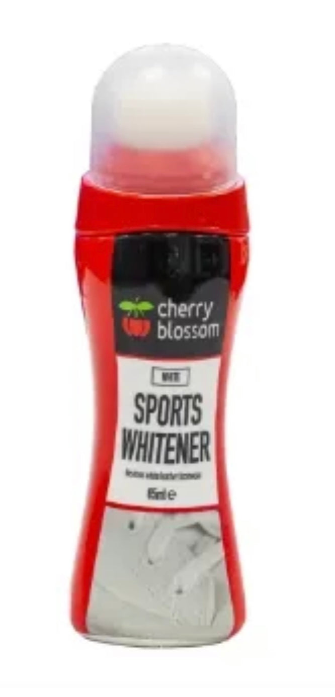Cherry Blossom Sports Leather Whitener Cleaner Shoe Trainer Boot Clean White 85ml