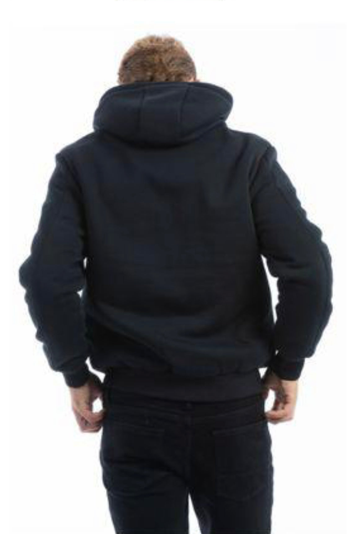 MX Flint Fur lined Black Denim front hooded zipper