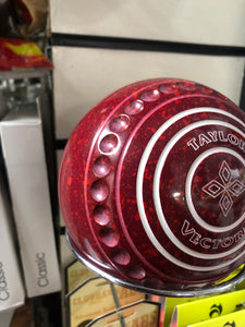 Taylor Lawn Bowls Vector VS Pro Grip in Maroon/Red Speckled