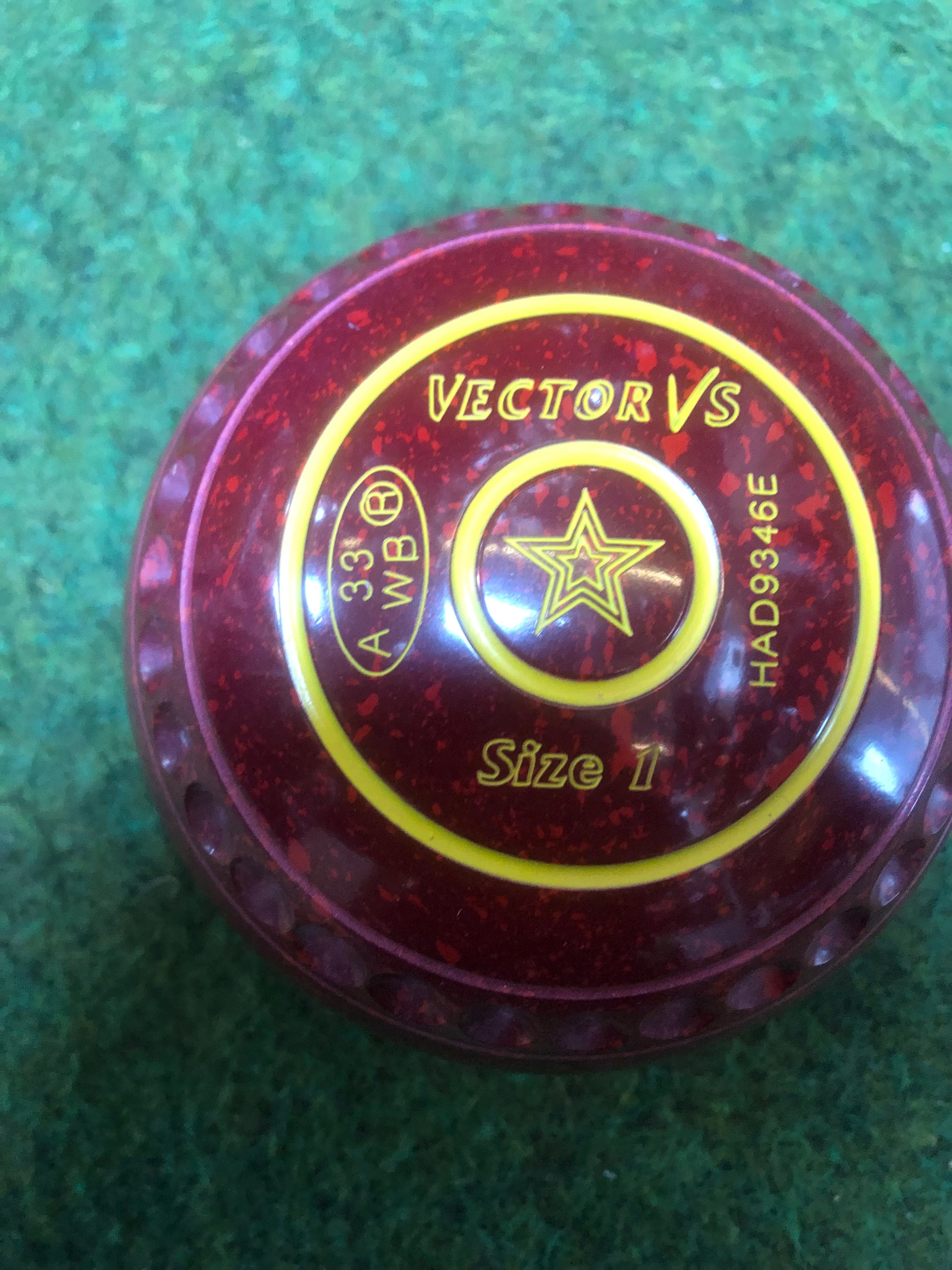 Taylor Lawn Bowls Vector VS Pro Grip in Maroon/Red Speckled