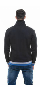 JJ WILLIS Harry 1/4 zip Sweat with Stripe Rib