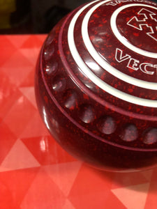 Taylor Lawn Bowls Vector VS Pro Grip in Maroon/Red Speckled