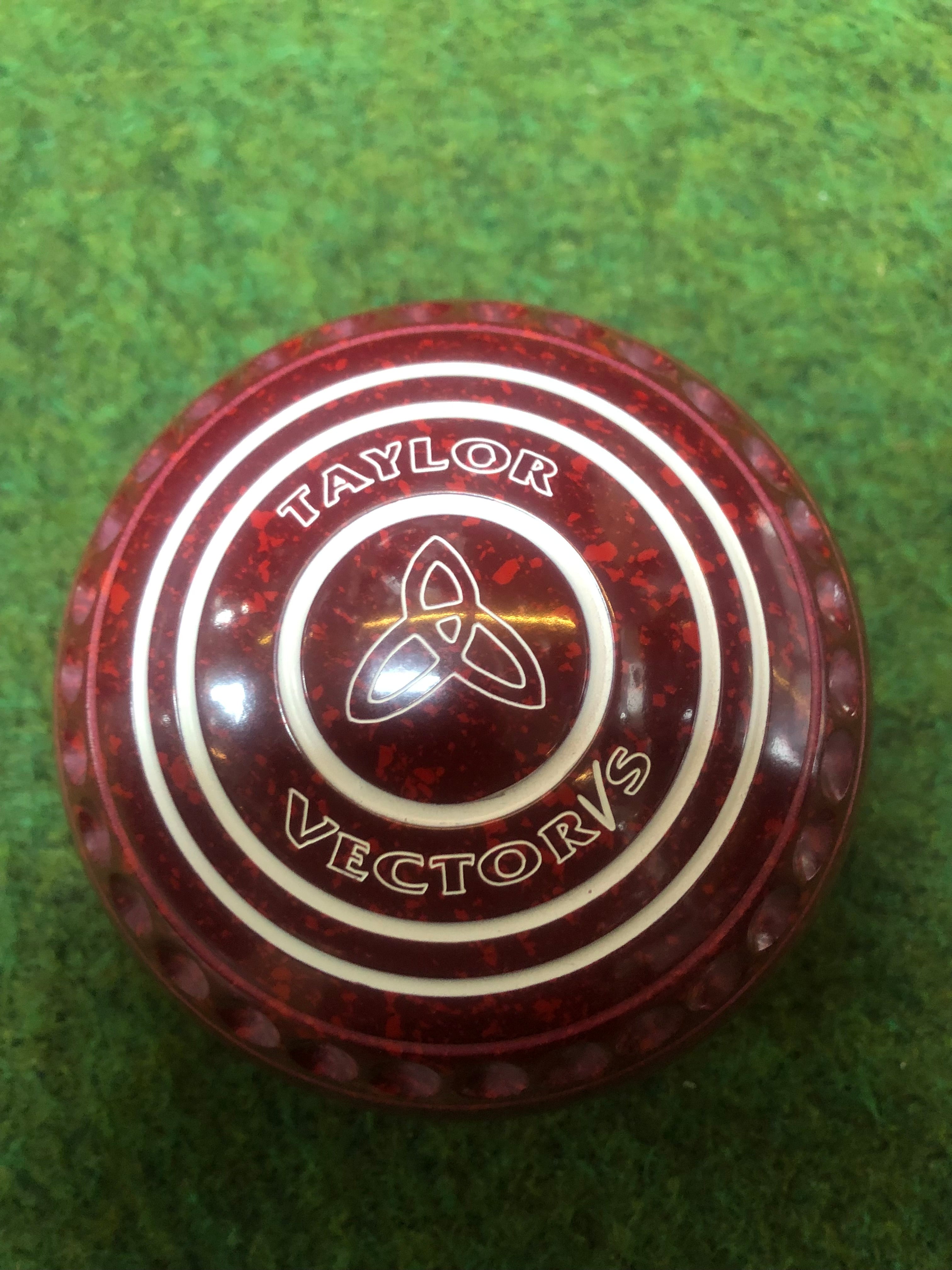 Taylor Lawn Bowls Vector VS Pro Grip in Maroon/Red Speckled