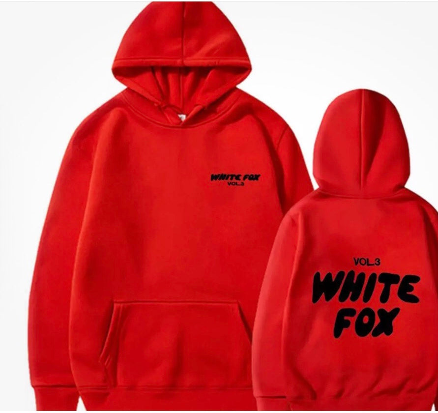 White Fox womens & girls hoodie loose fitting hoodie, thick wool, letter print COPY