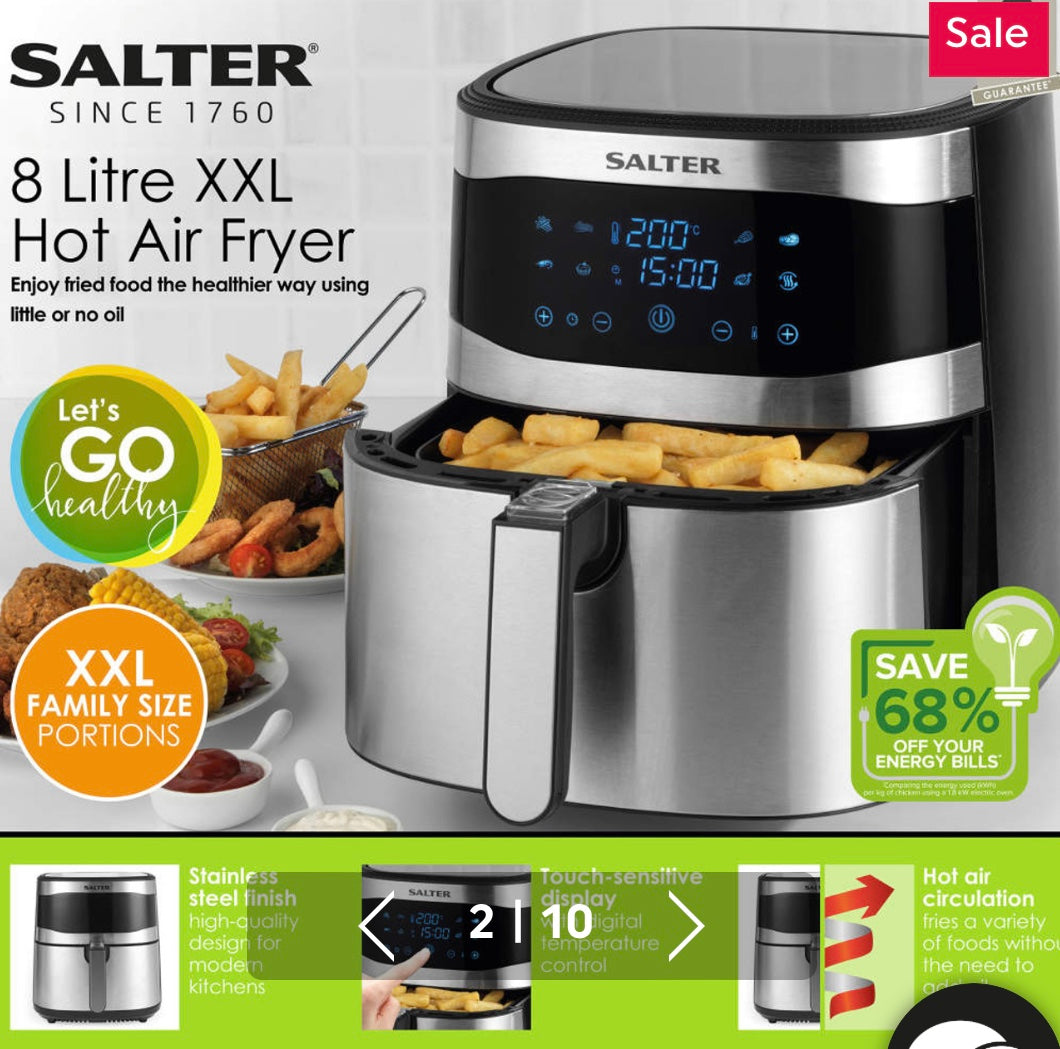 Salter Hot Air Fryer XXL 8L EK4628