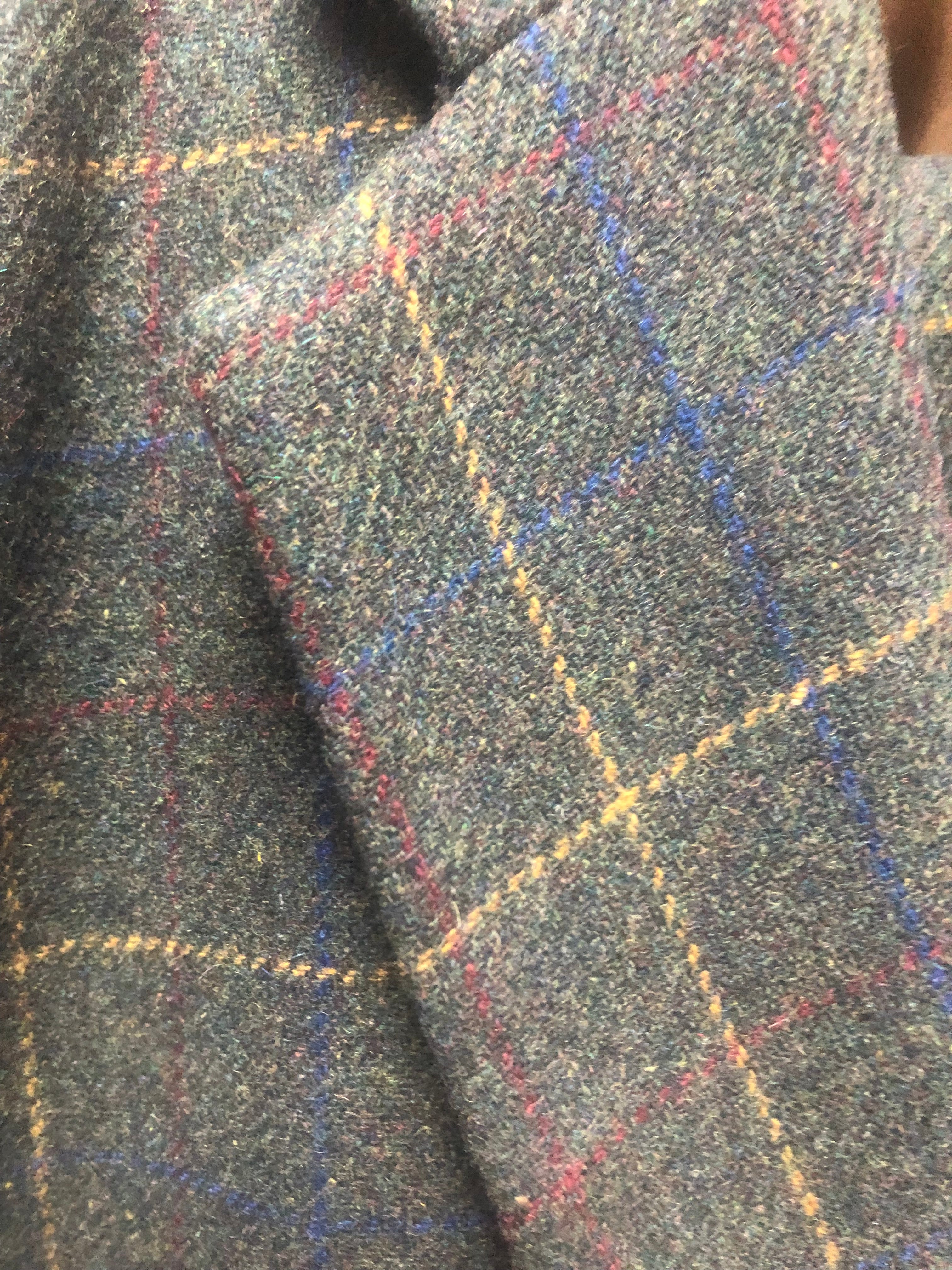 Shelby 4 piece overcheck green wool suit