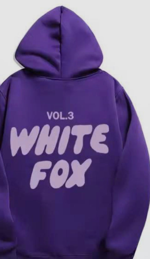 White Fox womens & girls hoodie loose fitting hoodie, thick wool, letter print COPY