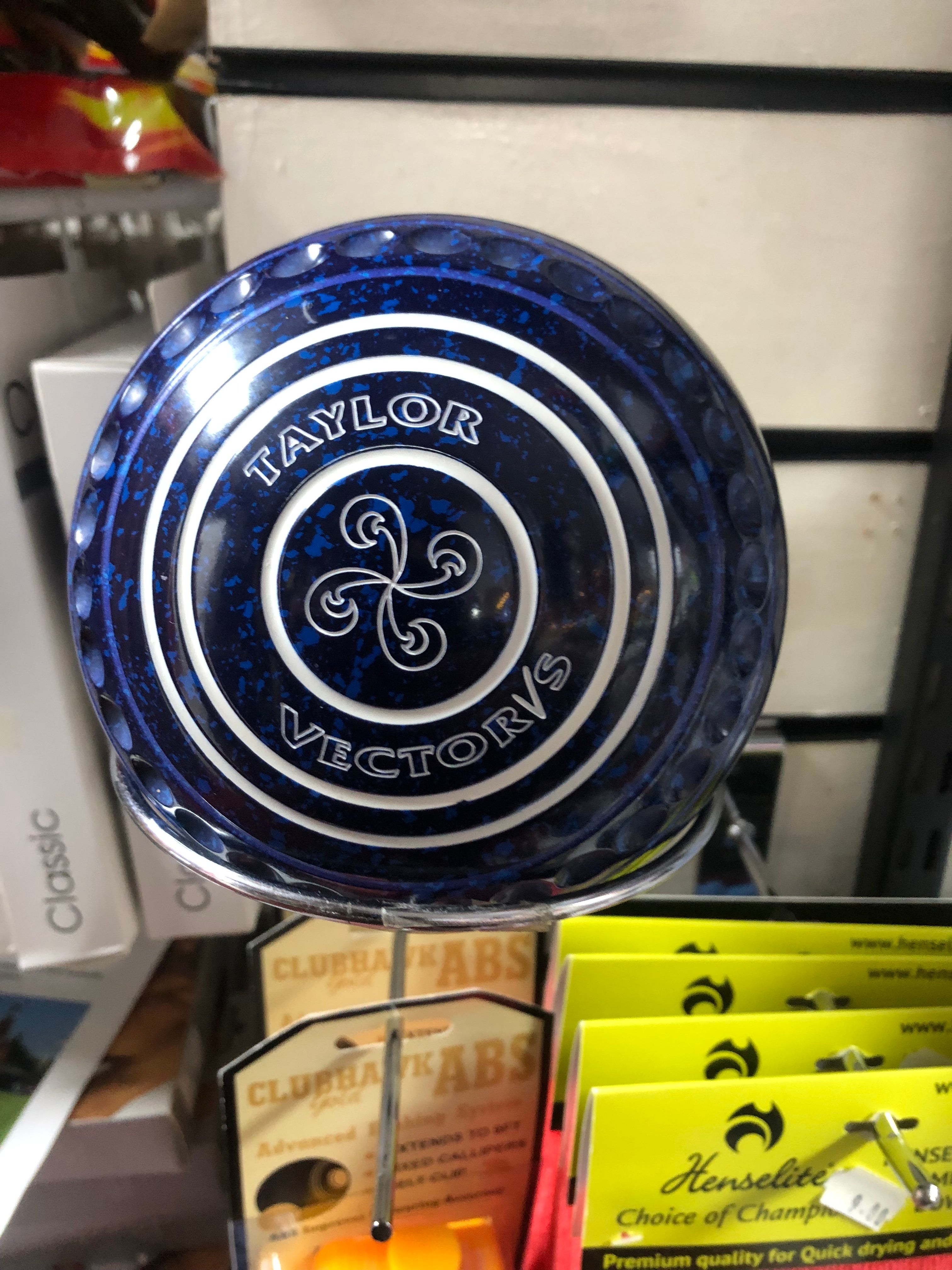 Taylor Lawn Bowls Vector VS Pro Grip in Dark Blue/Blue Speckled