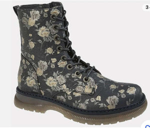 Cipriata Annette Moc Doc Boot. 8 Eye Lace Inside YKK Zip Boot.