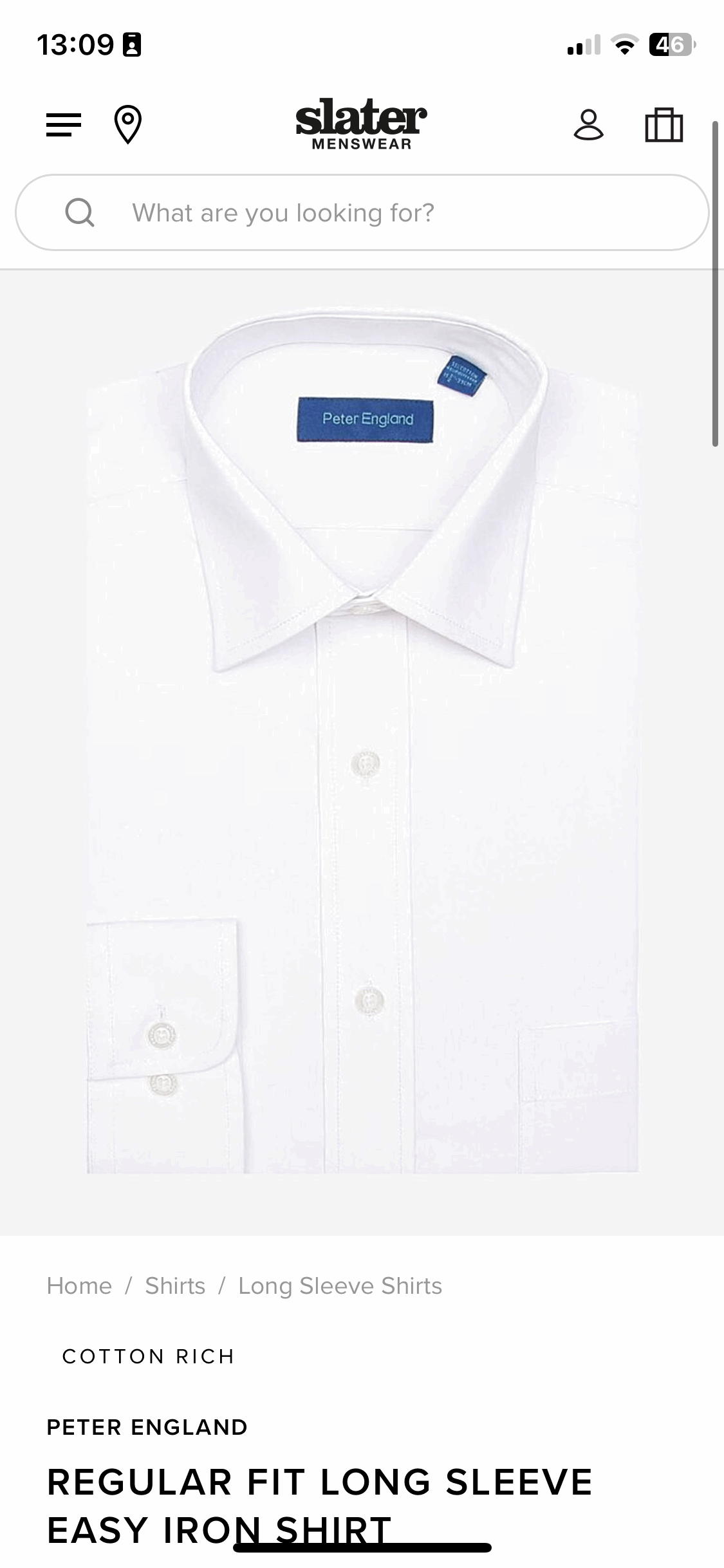 Peter England Cotton Rich Non Iron Classic Fit Shirt