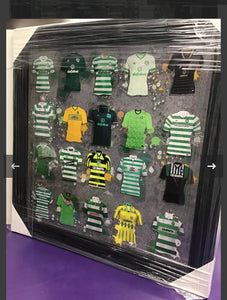 Glasgow Celtic FC Team shirts stripe picture.