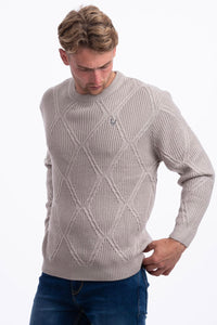 JJ WILLIS Cuthbert Crew neck cable knit
