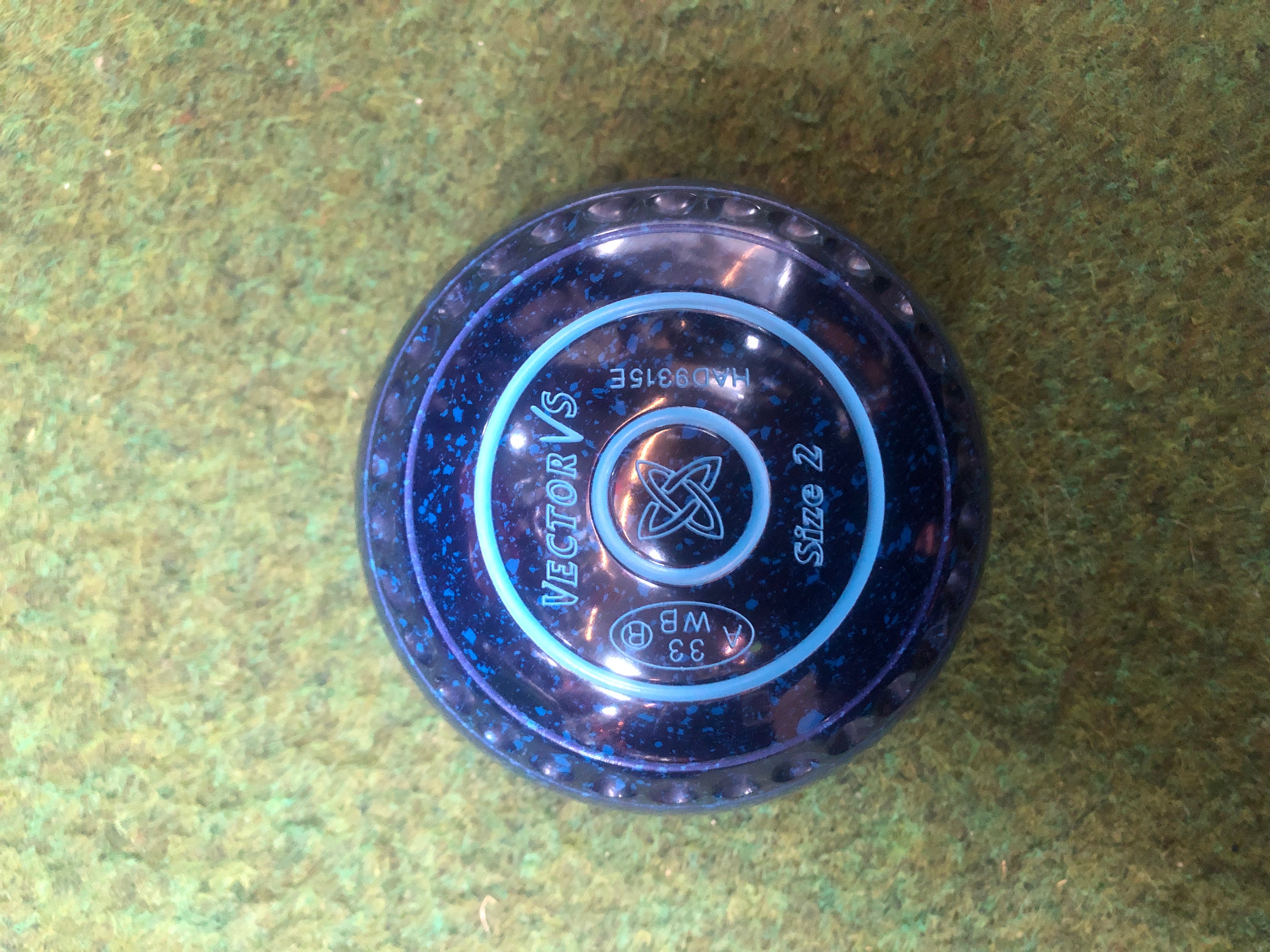 Taylor Lawn Bowls Vector VS Pro Grip in Dark Blue/Blue Speckled