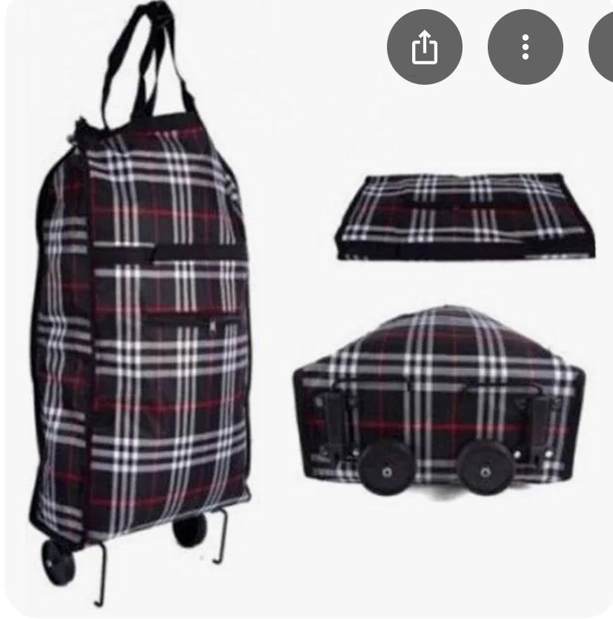 Lightweight Folding Shopping Trolley with Wheels