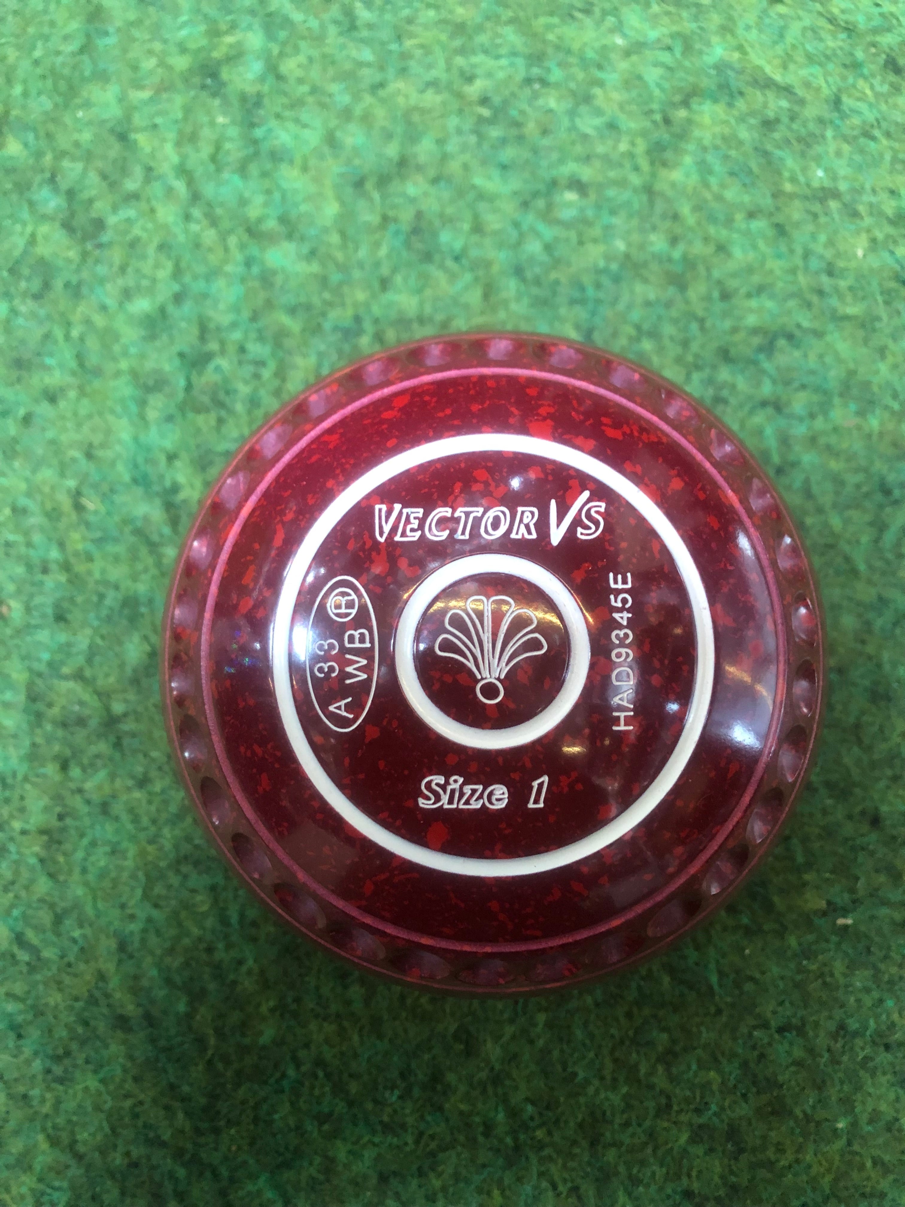 Taylor Lawn Bowls Vector VS Pro Grip in Maroon/Red Speckled