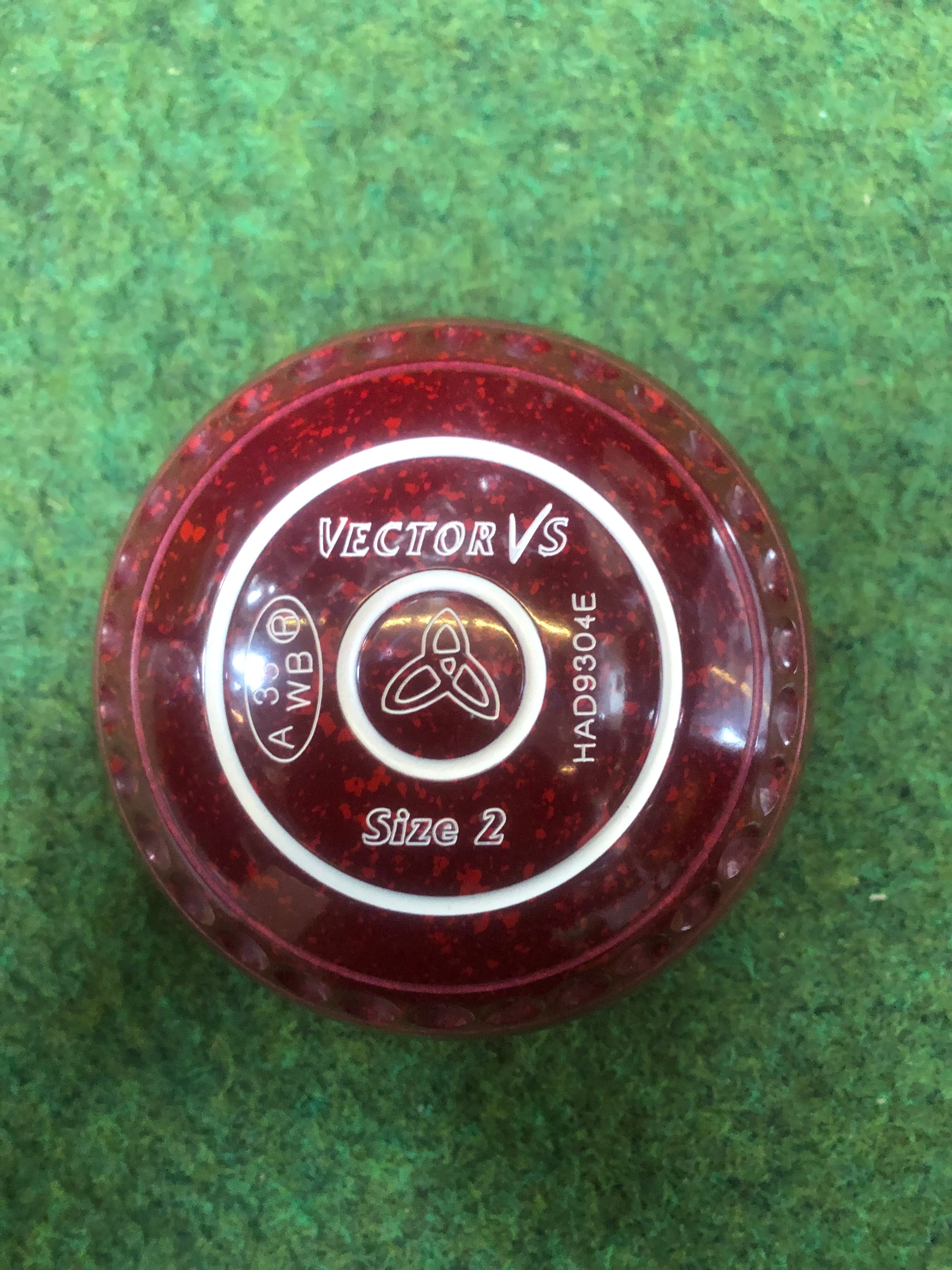 Taylor Lawn Bowls Vector VS Pro Grip in Maroon/Red Speckled