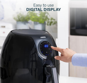 Princess Digital Air Fryer XL 5.2L 1700W Family Size +Baking Tin NEW Black 18205