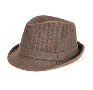 Mens Herringbone Trilby A1780