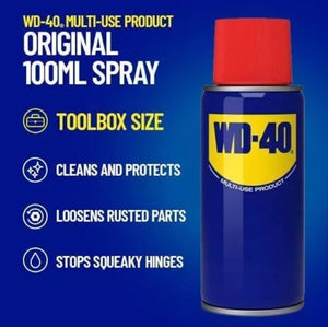 WD-40 Multi-Use Product Original Spray Can for Cleaning 100ml Toolbox Size