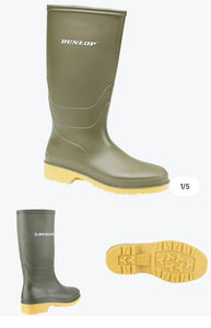 Wellington Boots Green High Quality PVC Administrator/Dunlop