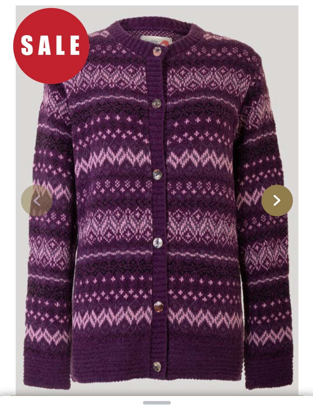 Edinburgh Woollen Fairisle  Ladies Cardigan