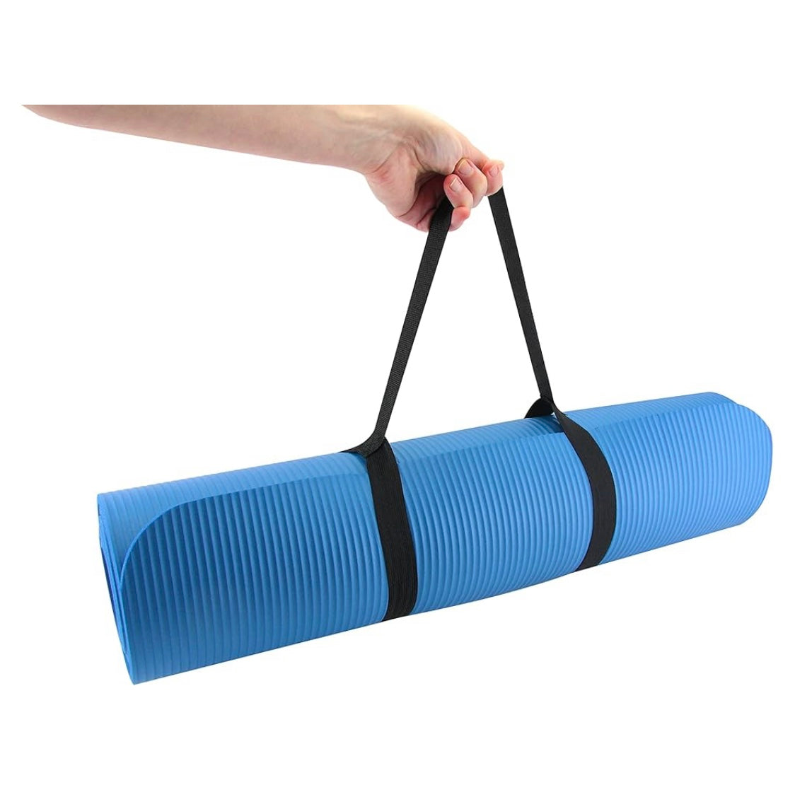 Apollo Yoga Mat Gym Exercise Fitness Workout Mat Roll Up with Handy Strap 10mm 184x62cm