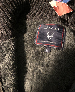 JJ WILLIS Mens Pineapple Stitch Zipper Cardigan Jacket