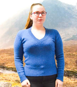 Tops Of Scotland  Shetland Pure New Wool V Neck Jumper