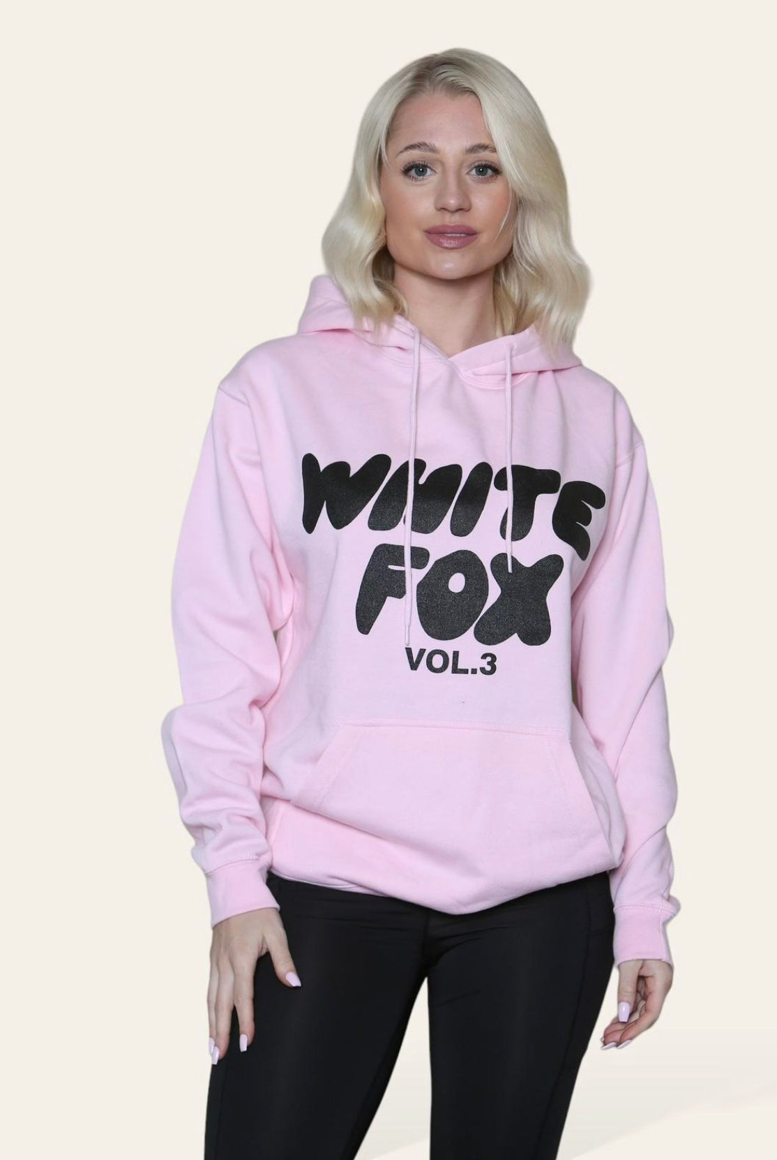 White Fox womens & girls hoodie loose fitting hoodie, thick wool, letter print COPY