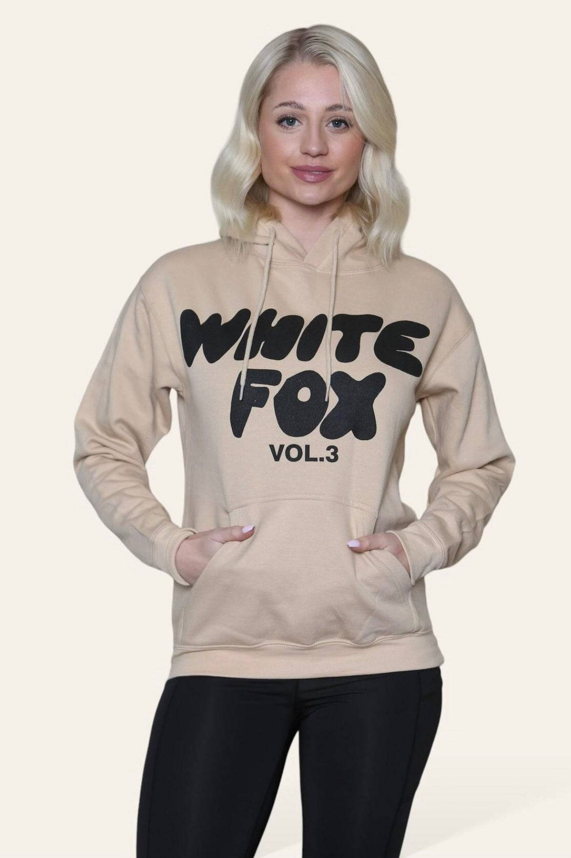 White Fox womens & girls hoodie loose fitting hoodie, thick wool, letter print COPY