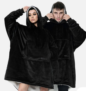 Hoodie Blanket Oversized Plush Sherpa Reverse Big Hooded Sweatshirt Teens/Adults