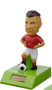 Collectable Green Blue or Red Shirt Footballer Solar Powered Player