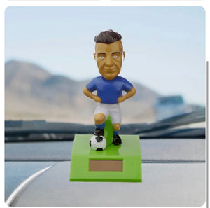 Collectable Green Blue or Red Shirt Footballer Solar Powered Player