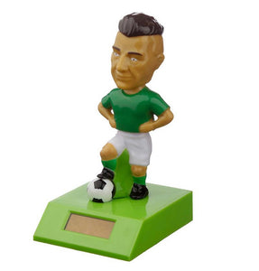 Collectable Green Blue or Red Shirt Footballer Solar Powered Player