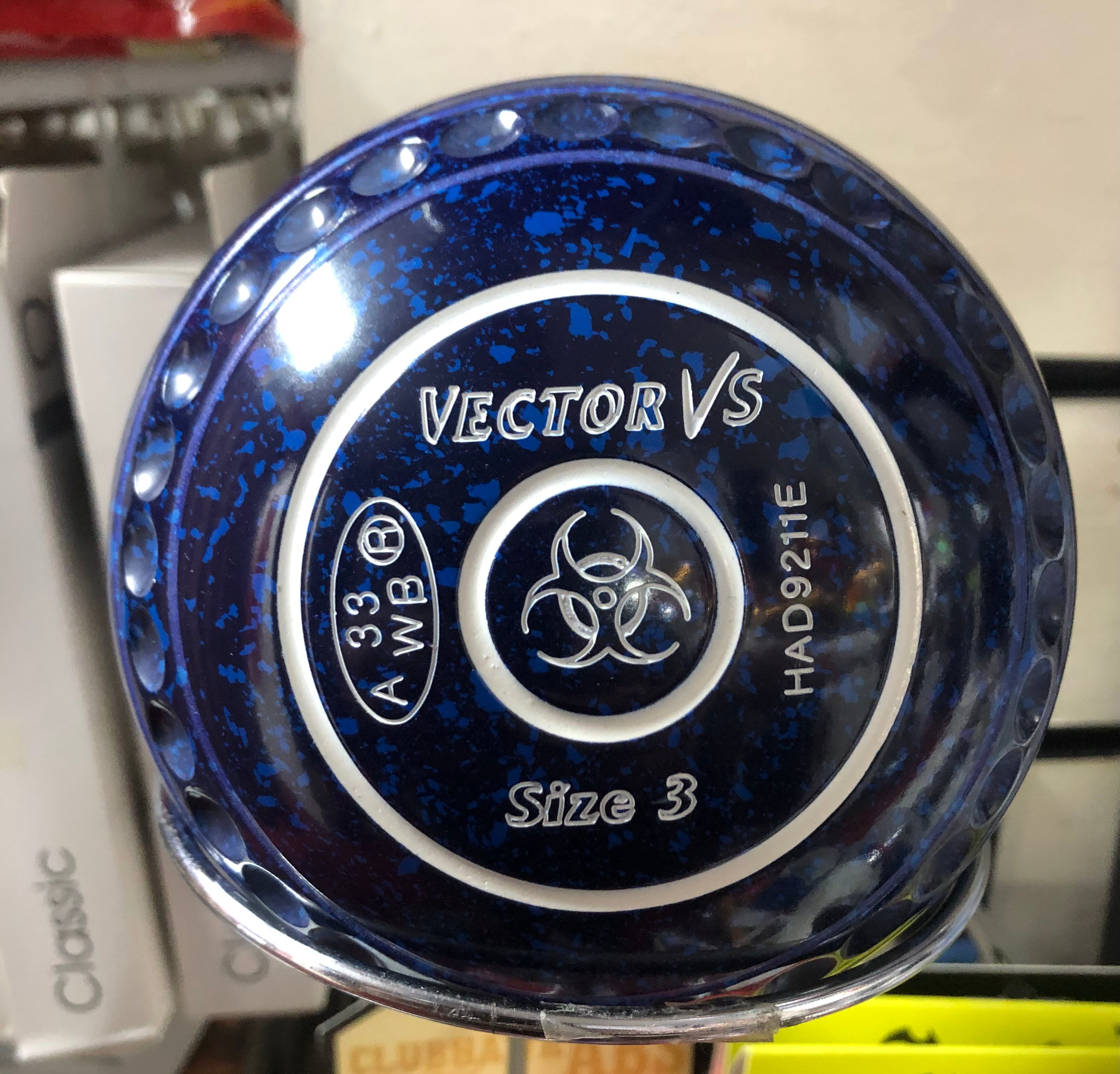 Taylor Lawn Bowls Vector VS Pro Grip in Dark Blue/Blue Speckled