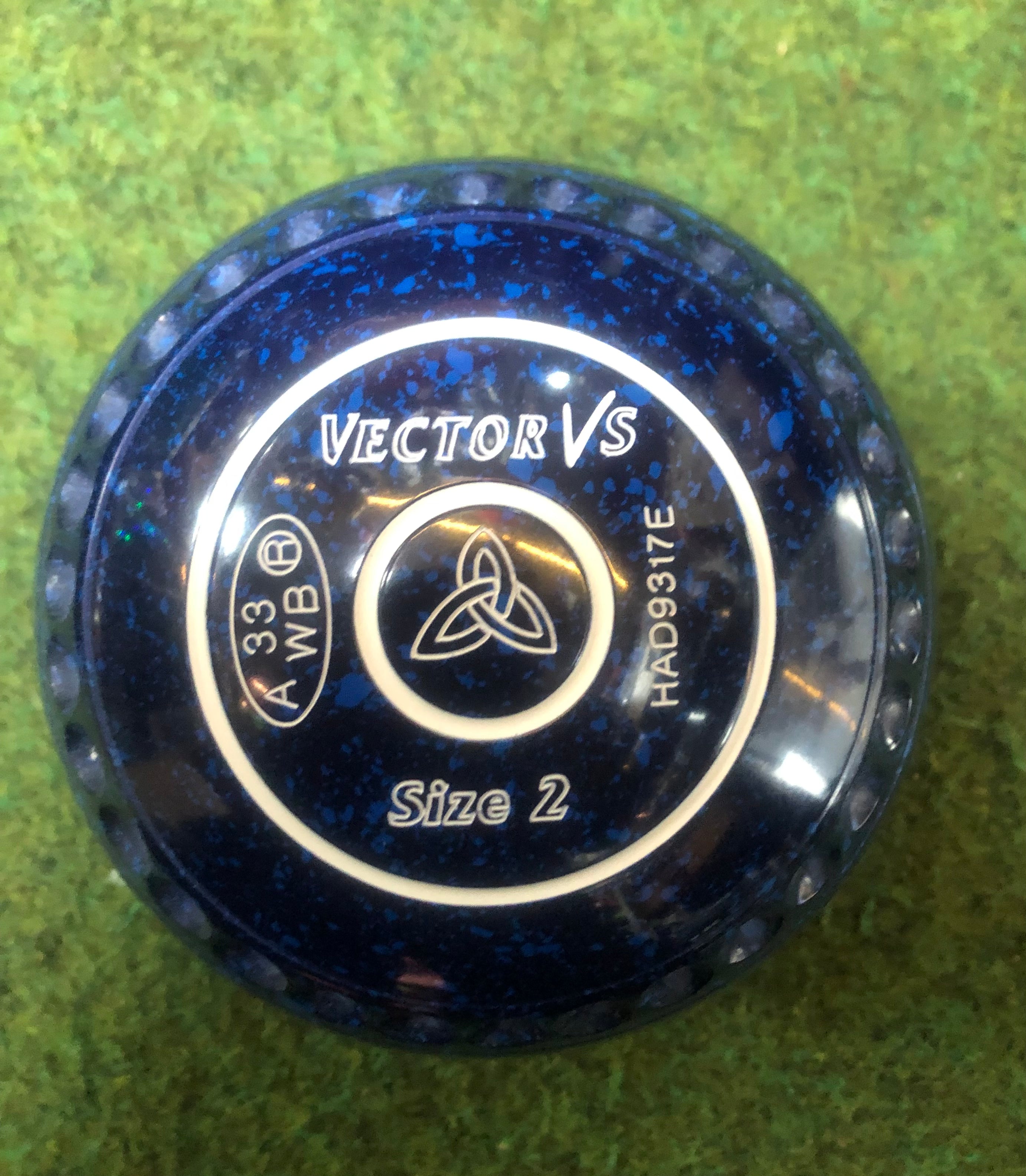 Taylor Lawn Bowls Vector VS Pro Grip in Dark Blue/Blue Speckled