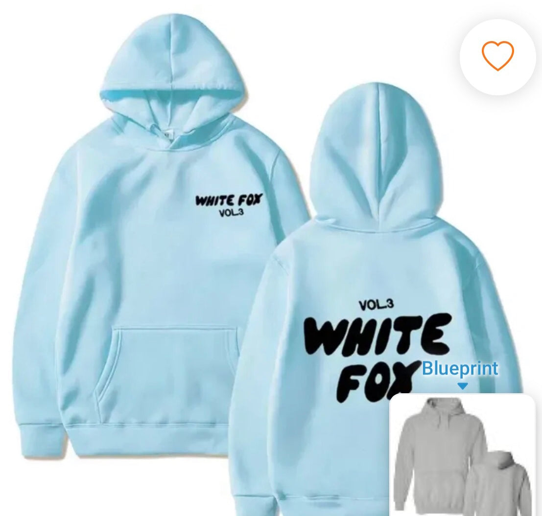 White Fox womens & girls hoodie loose fitting hoodie, thick wool, letter print COPY